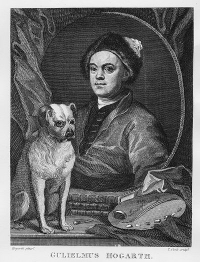 Omakuva, kaiverrettu T. Cookin toimesta, 1809. tekijältä William Hogarth