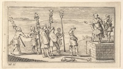Häpeällinen erottaminen John Beaver, Roman Military Punishments, 1725, vuoden 1725 jälkeen. tekijältä William Hogarth