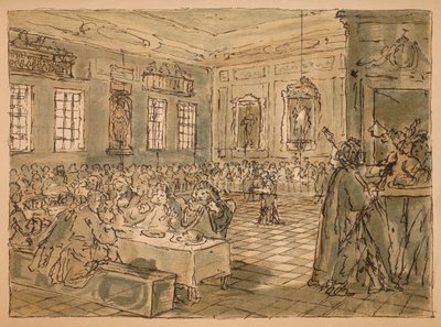Luonnos teollisuudelle ja tyhjäkäynnille - levy VIII, 1747 tekijältä William Hogarth
