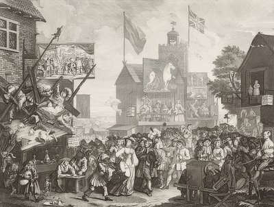 Southwarkin messut. 1733 tekijältä William Hogarth