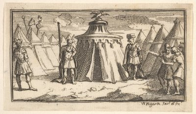 Sotilaallisen vyön tai vyön poistaminen John Beaver, Roman Military Punishments, 17..., vuoden 1725 jälkeen. tekijältä William Hogarth