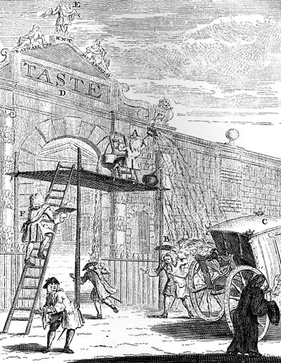 Maku: Burlington Housen portti, 1731. tekijältä William Hogarth