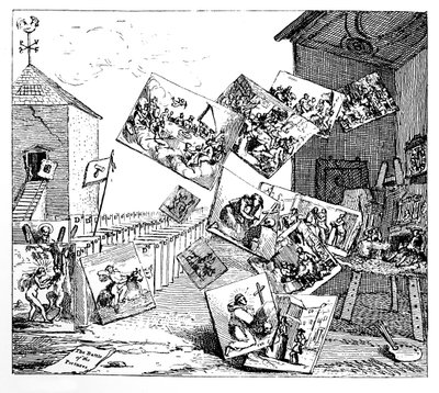 Kuvien taistelu, 1745. tekijältä William Hogarth