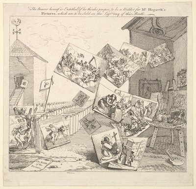 Kuvien taistelu, 1745. tekijältä William Hogarth