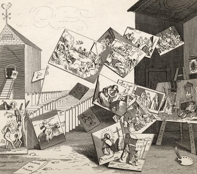 The Battle of the Pictures, The Works of Hogarthin teoksista, julkaistiin vuonna 1833 tekijältä William Hogarth