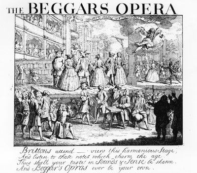 Kerjäläisooppera, Burlesqued, 1728 tekijältä William Hogarth