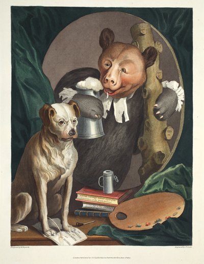 Bruiser Charles Churchill, aikoinaan pastori, venäläisen Herculesin hahmossa, kuvitus teoksesta "Hogarth Restored: The Whole Works of kuuluisan William Hogarthin", kaivertanut uudelleen Thomas tekijältä William Hogarth