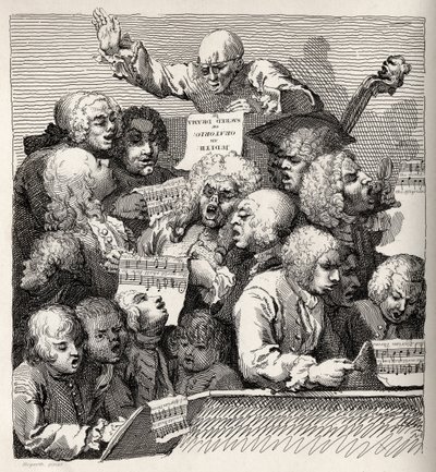 The Chorus, teoksesta "The Works of William Hogarth", julkaistu 1833. tekijältä William Hogarth