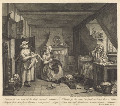 Ahdistunut runoilija tekijältä William Hogarth