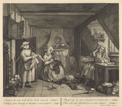 Ahdingossa oleva runoilija tekijältä William Hogarth