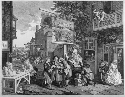 The Election II: Canvassing for Votes, kaiverrus Charles Grignion (1717-1810) 1757 (katso myös 1997) tekijältä William Hogarth