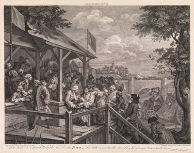 Vaalit, laatta 3: "Äänestys" tekijältä William Hogarth