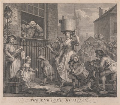 Raivostunut muusikko tekijältä William Hogarth