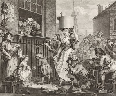 Raivostunut muusikko. 1741 tekijältä William Hogarth