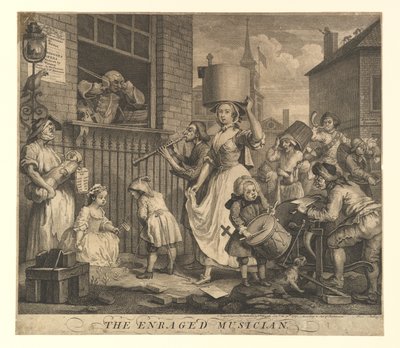 Raivoissaan muusikko, 30. marraskuuta 1741. tekijältä William Hogarth