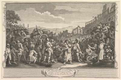 The Idle Prentice Executed at Tyburn Industry and Idleness, levy 11, 30. syyskuuta 1747. tekijältä William Hogarth