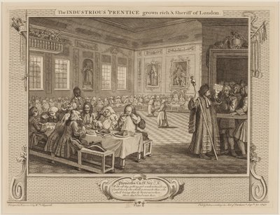 Ahkera Prentice rikastui ja Lontoon sheriffi tekijältä William Hogarth