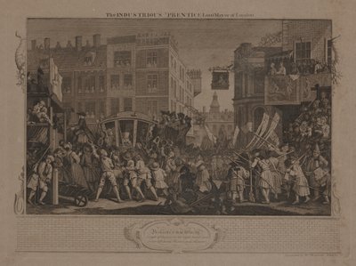 Ahkera Lontoon Prentice Lord Mayor tekijältä William Hogarth
