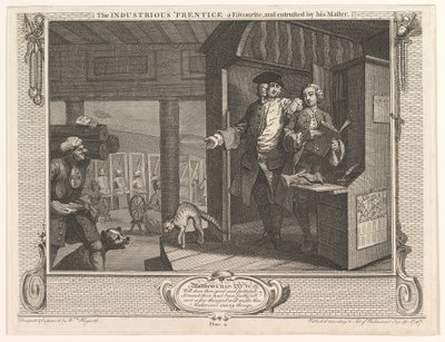 Ahkera Prentice on suosikki ja mestariteollisuudensa valtuutettu..., 30. syyskuuta 1747. tekijältä William Hogarth