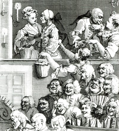 The Laughing Audience, 1733 finn tekijältä William Hogarth