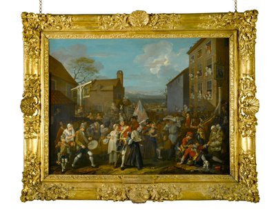 Vartijoiden marssi Finchleyyn, 1750 tekijältä William Hogarth
