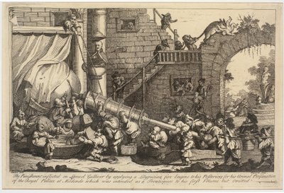 Lemuel Gulliveriin langetettu rangaistus tekijältä William Hogarth