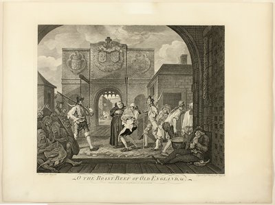 Vanhan Englannin paahtopaisti tekijältä William Hogarth