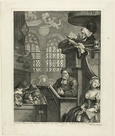Nukkuva seurakunta tekijältä William Hogarth