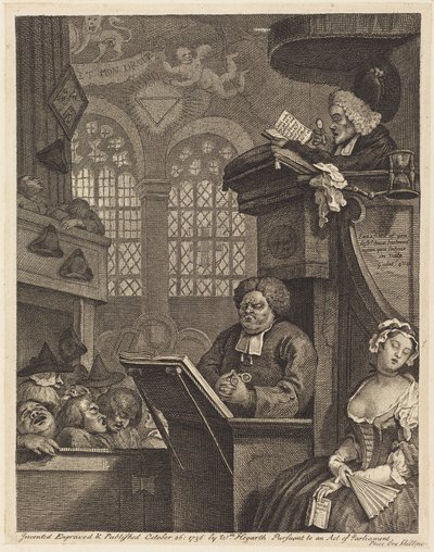 Nukkuva seurakunta tekijältä William Hogarth