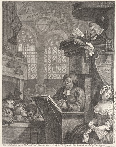 Nukkuva seurakunta tekijältä William Hogarth