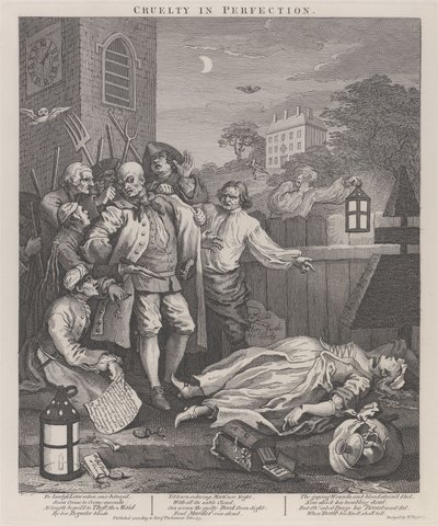 Julmuuden kolmas vaihe: täydellinen julmuus tekijältä William Hogarth