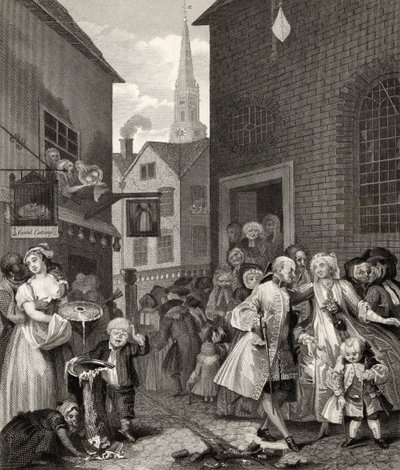 Times of the Day: Noon, teoksesta The Works of William Hogarth, julkaistu 1833 tekijältä William Hogarth