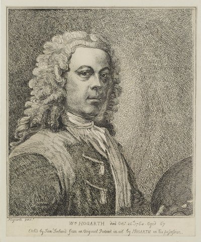 William Hogarth, kaiverrettu Samuel Irelandin (k.1800) toimesta, noin 1786. tekijältä William Hogarth