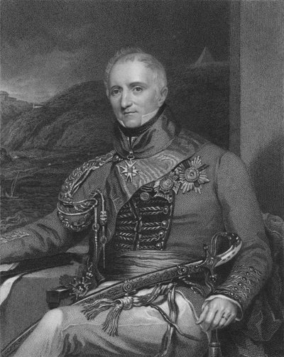 Kenraaliluutnantti Sir Rufane Shawe Donkin, K.C.B. & G.C.H., 1841. Tekijät: William Holl, William Holl I. tekijältä William Holl I