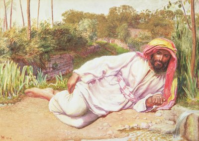 Arabit lepäävät puron varrella, 1854 tekijältä William Holman Hunt