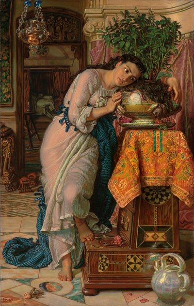 Isabella ja basilikan ruukku, 1867 tekijältä William Holman Hunt