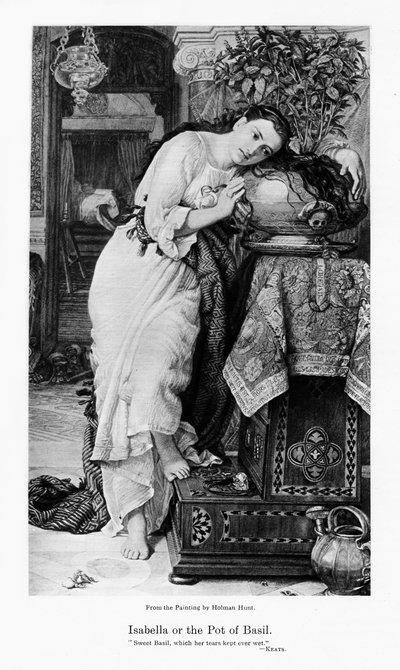 Isabella ja basilikan ruukku, s. 1867 tekijältä William Holman Hunt