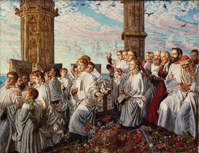 Toukokuun aamu Magdalen Collegessa, Oxford, Ancient Annual Ceremony tekijältä William Holman Hunt