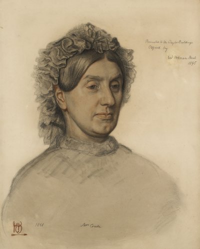 rouva Thomas Combe (1806-1893) (punainen ja musta liitu) tekijältä William Holman Hunt
