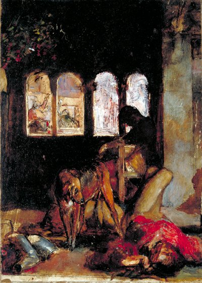 Luonnos "Pyhän Agnesin aatto", vuodelta 1847 tekijältä William Holman Hunt