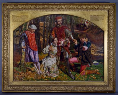 Valentine pelastaa Sylvian Proteuksesta, 1851 tekijältä William Holman Hunt