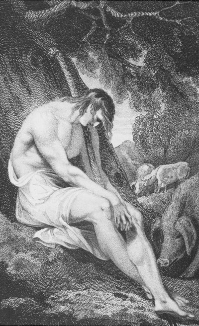 Tuhlaajapoika, pastori J. Milnerin teoksesta Siunatun Herramme ja Vapahtajamme Jeesuksen Kristuksen historia ja elämä, julkaisija B. Crosby, 1808 tekijältä William Hopwood