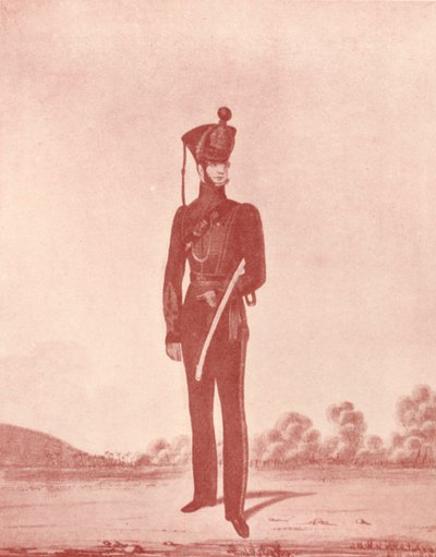Madras-armeijan kiväärien upseerit, c1837-1843, 1909 tekijältä William Hunsley