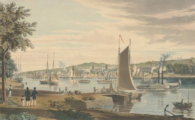 Troy: Otettu Hudsonin länsirannalta Yhdysvaltain arsenaalin edestä, pubi 1838. tekijältä William James Bennett
