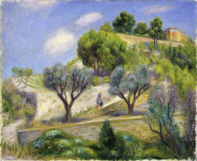 La colline de Vence - "Terassikukkula, Vence" William James Glackensin (1870-1938) maalaus Öljy kankaalle tekijältä William James Glackens