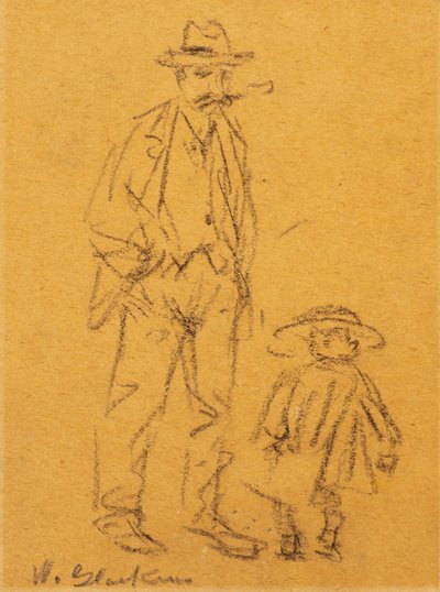 Mies lapsen kanssa tekijältä William James Glackens
