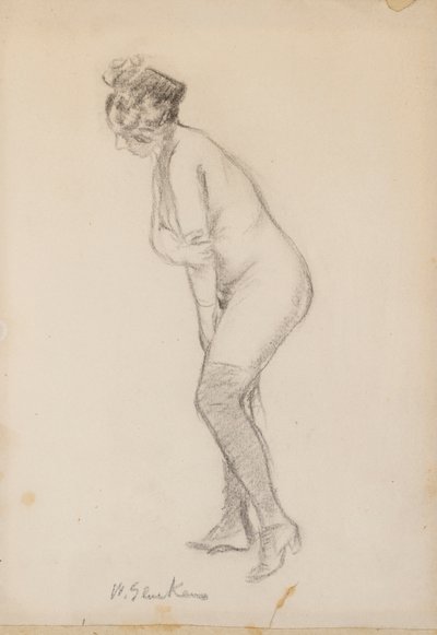 Seisova alaston nainen tekijältä William James Glackens