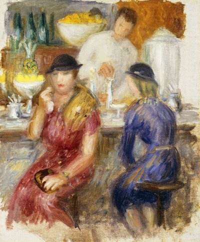 Tutkimus "The Soda Fountain" -suihkulähteelle tekijältä William James Glackens