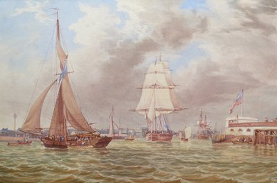 Laivaliikenne Portsmouthin sataman suulla tekijältä William Joy