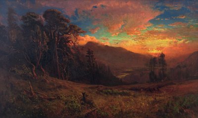 Syksyinen auringonlasku Venäjänjoella tekijältä William Keith